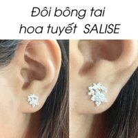 Bông tai hoa tuyết nữ, bông tai nữ bạc 925, bông tai Salise