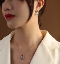 Bông Tai Hoặc Dây Chuyền Hình Học Cá Tính Titan Ko Han Rỉ TT 3970 - Bạc - dây chuyền