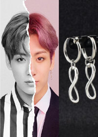 Bông tai idol Jhope BTS dấu vô cực style Unisex - Lẻ - Cặp vành