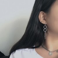 Bông tai inox tua rua cá tính style idol hàn quốc