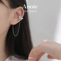 Bông tai kẹp vành hình bướm đính đá cá tính ANNIE - D83