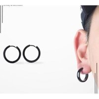 Bông tai khoen tròn titan cao cấp Sơn Tùng MTP bt116 giá 2 chiếc - Bạc