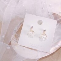 Bông tai, Khuyên tai dáng tròn nhỏ mạ bạc 925 cao cấp