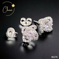 Bông tai khuyên tai hoa xoắn bạc s925 dành cho nữ