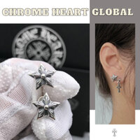 Bông tai Khuyên tai ChromeHeart bạc 925 Bông tai Chrome Hearts họa tiết ngôi sao Khuyên tai xỏ nam nữ ChromeHeart.Global