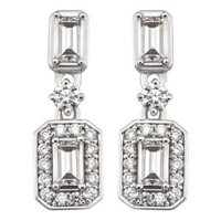 Bông tai Kim cương Vàng trắng 14K PNJ DDDDW001410