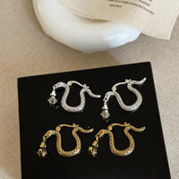 Bông tai kim loại hành tinh rắn Bông tai nữ Retro Bông tai thời trang độc đáo