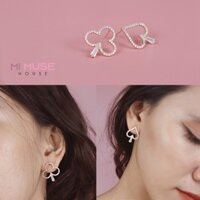 Bông tai mạ vàng 10k - bạc 925 - hình Pocker đính đá sang chảnh - xinh đẹp - lung linh - không gây kích ứng da