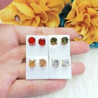 Bông Tai Một Hột Nụ 7 ly Màu Vàng Miền Tây 750