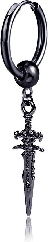 Bông tai nam biểu tượng chú hề cá tính, độc đáo - Đen xỏ lỗ