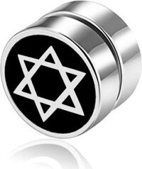 Bông tai nam châm ngôi sao - Viền đen