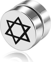 Bông tai nam châm ngôi sao - Viền trắng