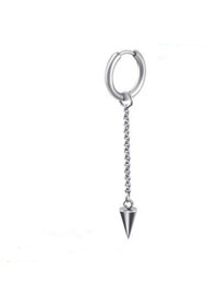 Bông tai nam hiphop đuôi đinh thả mắt xích dài năng động, cá tính - Xỏ lỗ