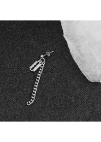 Bông tai nam khuyên tai stud lưỡi lam độc chất - Xỏ lỗ đinh