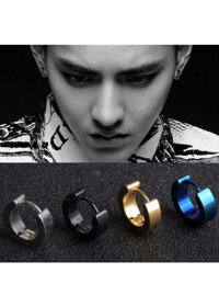 Bông Tai Nam Khuyên Tròn Chất Liệu Thép Titan Ko Rỉ TT 0850 - 1 Cặp - Vàng