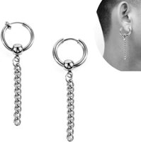 Bông tai nam mắt xích sành điệu, cá tính - Kẹp vành