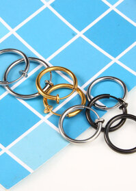 Bông tai nam titan kẹp vành không cần bấm lỗ xỏ lỗ 2 chiếc - Nhiều màu