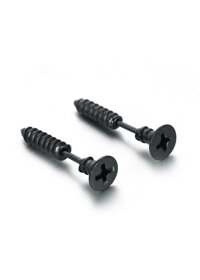 Bông tai nam titan ốc vít nhiều màu độc, lạ, chất - Đen