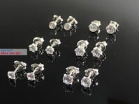 Bông Tai Nam Vàng Trắng Kim Cương Moissanite