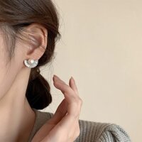 Bông tai ngọc quạt xoáy nửa 1284 s925