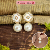 Bông Tai Ngọc Trai 10ly Kiểu Dáng Trẻ Trung - Ngọc Trai Trường Thịnh