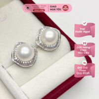 Bộng Tai Ngọc Trai 10ly Trắng Ánh Hồng Tinh Tế, Sang Trọng - Ngọc Trai Trường Thịnh