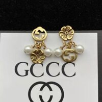 Bông tai ngọc trai Gucci2059 Phong cách cổ điển đơn giản Bông tai phù hợp với cá tính