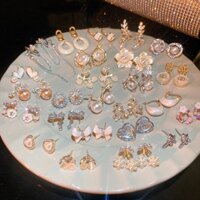 Bông tai ngọc trai nhân tạo Khuyên hoa tai nữ sang chảnh phong cách Hàn Quốc chất liệu bạc 925 thời trang