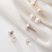Bông Tai Ngọc Trai Nụ, Khuyên Tai Nụ Ngọc Trai Cao Cấp Nhiều Màu - B2510 - Bảo Ngọc Jewelry - Tím - 5mm