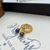 Bông tai ngọc trai nước ngọt phong cách cổ điển