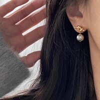 Bông Tai Ngọc Trai Phong Cách Lạnh Shijia Thực Sự Đa Đầu Thắt Nút Bông Tai Ngọc Trai Nữ Bạc 925 Sang Trọng Người Nổi Tiếng Bông Tai Bán Buôn