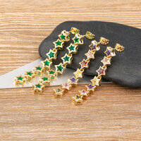 Bông Tai Ngôi Sao May Mắn Đính Đá Zircon Sang Trọng