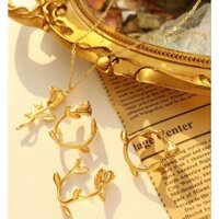 BÔNG TAI- NHẪN- DÂY CHUYỀN - TITAN HOA HỒNG - TITAN CHUẨN LOẠI 1 SIÊU BỀN MÀU