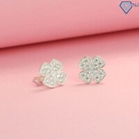 Bông tai nữ bạc thật hình cỏ 4 lá may mắn BTN0084 Trang Sức TNJ