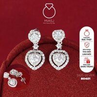 Bông tai nữ bạc Ý S925 MiASJ B0401 chốt vặn khuyên tròn kết đá CZ cao cấp