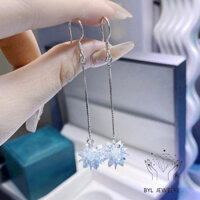 Bông tai nữ bông tua dài treo pha lê giá 1 đôi BYL JEWELRY