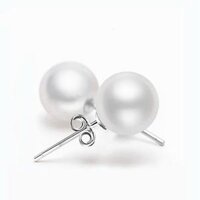 Bông tai nữ chuôi inox khuyên tai nụ ngọc trai nhân tạo nhỏ xinh dễ thương phong cách Hàn Quốc - 8mm