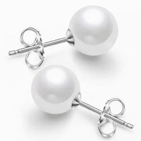 Bông tai nữ chuôi inox khuyên tai nụ ngọc trai nhân tạo nhỏ xinh dễ thương phong cách Hàn Quốc - 6mm