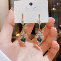 Bông tai NỮ đi tiệc SANG CHẢNH, hoa tai cao cấp thiết kế HÀN QUỐC đính đá B63 -phukienhana