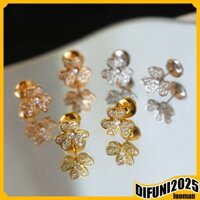 Bông tai nữ đinh tán mini cỏ ba lá