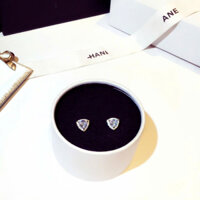 Bông tai nữ, hoa tai thiết kế tam giác đính đá cao cấp, sang trọng B1484 - Phukienhana