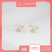 Bông Tai Nữ Vàng 14K BTAM39 Huy Thanh Jewelry