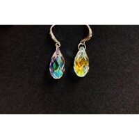Bông tai pha lê Swarovski giọt nước đa cạnh