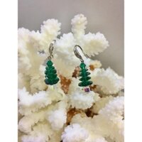 Bông tai pha lê Swarovski hình cây thông Noel