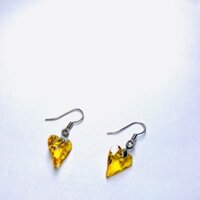 Bông tai pha lê Swarovski tim nhọn