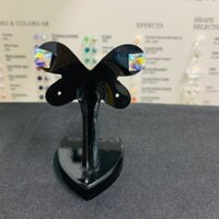 Bông tai pha lê Swarovski vuông sát tai
