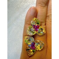Bông tai pha lê Swarovski Handmade (Tim 10mm và Đĩa bay 6mm 8mm)