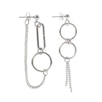 Bông tai so le 2 bên bất đối xứng phụ kiện trang sức dành cho nam và nữ style hàn quốc