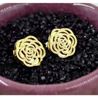 Bông tai titan hoa hồng BT1555