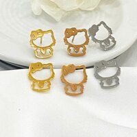 Bông tai titan - mèo kitty-BT033
